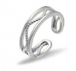 925 Sterling Silver Adjustable Womens Ring