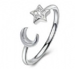 925 Sterling Silver Adjustable Womens Ring