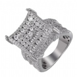 Hip Hop Sterling Silver Ring Bling Jewelry