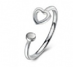 925 Sterling Silver Adjustable Womens Ring