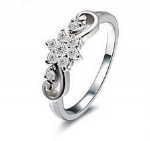 925 Sterling Silver Womens CZ Ring