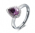 925 Sterling Silver Womens CZ Ring