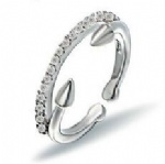 925 Sterling Silver Adjustable Womens Ring