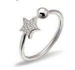 925 Sterling Silver Adjustable Womens Ring