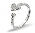 925 Sterling Silver Adjustable Womens Ring