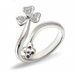 925 Sterling Silver Adjustable Womens Ring