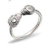 925 Sterling Silver Adjustable Womens Ring