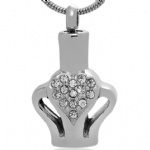 Stainless Steel Urn Cremation Pendant Memorial Jewelry