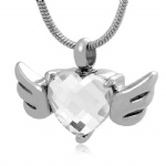 Stainless Steel Urn Cremation Pendant Memorial Jewelry