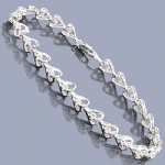 Hip Hop Sterling Silver Bracelet Bling Jewelry