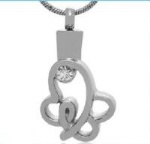Stainless Steel Urn Cremation Pendant Memorial Jewelry