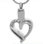 Stainless Steel Urn Cremation Pendant Memorial Jewelry