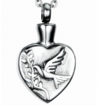 Stainless Steel Urn Cremation Pendant Memorial Jewelry