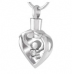 Stainless Steel Urn Cremation Pendant Memorial Jewelry