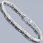 Hip Hop Sterling Silver Bracelet Bling Jewelry