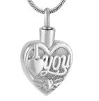 Stainless Steel Urn Cremation Pendant Memorial Jewelry