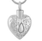 Stainless Steel Urn Cremation Pendant Memorial Jewelry