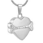 Stainless Steel Urn Cremation Pendant Memorial Jewelry
