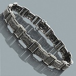 Hip Hop Sterling Silver Bracelet Bling Jewelry