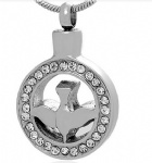 Stainless Steel Urn Cremation Pendant Memorial Jewelry