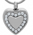 Stainless Steel Urn Cremation Pendant Memorial Jewelry