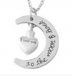 Stainless Steel Urn Cremation Pendant Memorial Jewelry