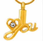 Stainless Steel Urn Cremation Pendant Memorial Jewelry