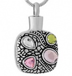 Stainless Steel Urn Cremation Pendant Memorial Jewelry