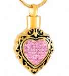 Stainless Steel Urn Cremation Pendant Memorial Jewelry