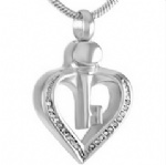 Stainless Steel Urn Cremation Pendant Memorial Jewelry