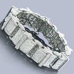 Hip Hop Sterling Silver Bracelet Bling Jewelry