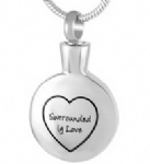 Stainless Steel Urn Cremation Pendant Memorial Jewelry