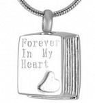 Stainless Steel Urn Cremation Pendant Memorial Jewelry