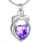 Stainless Steel Urn Cremation Pendant Memorial Jewelry