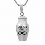 Stainless Steel Urn Cremation Pendant Memorial Jewelry