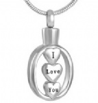 Stainless Steel Urn Cremation Pendant Memorial Jewelry