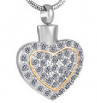 Stainless Steel Urn Cremation Pendant Memorial Jewelry