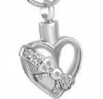 Stainless Steel Urn Cremation Pendant Memorial Jewelry