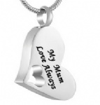 Stainless Steel Urn Cremation Pendant Memorial Jewelry