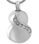 Stainless Steel Urn Cremation Pendant Memorial Jewelry