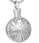 Stainless Steel Urn Cremation Pendant Memorial Jewelry