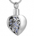 Stainless Steel Urn Cremation Pendant Memorial Jewelry