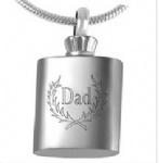 Stainless Steel Urn Cremation Pendant Memorial Jewelry