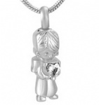 Stainless Steel Urn Cremation Pendant Memorial Jewelry
