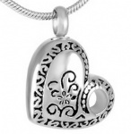 Stainless Steel Urn Cremation Pendant Memorial Jewelry