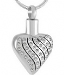 Stainless Steel Urn Cremation Pendant Memorial Jewelry