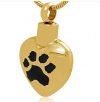 Footprint Stainless Steel Cremation Pendant