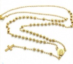 Stainless Steel Rosary Catholic Necklace Jesus