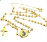 Stainless Steel Rosary Catholic Necklace Jesus