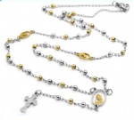 Stainless Steel Rosary Catholic Necklace